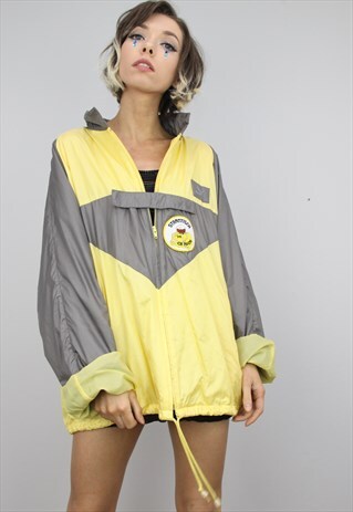 VINTAGE 80S 90S OVERSIZED FESTIVAL SHELL JACKET