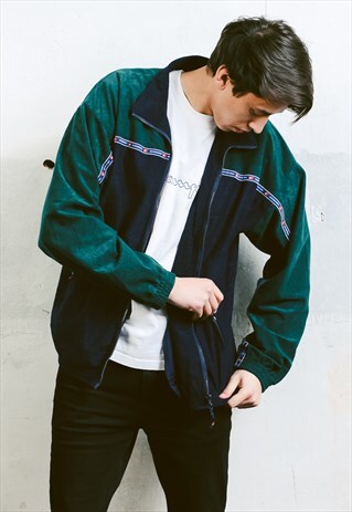 VINTAGE 90S VELVET TRACK JACKET