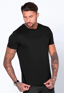 54 Floral Heavyweight Premium Blank T-Shirt - Black