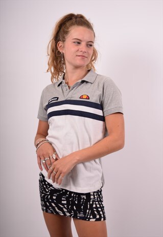 VINTAGE ELLESSE POLO SHIRT GREY