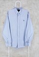 Ralph Lauren Striped Shirt Long Sleeve Blue Custom Fit XXL