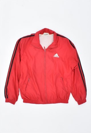 VINTAGE 90'S ADIDAS TRACKSUIT TOP JACKET RED