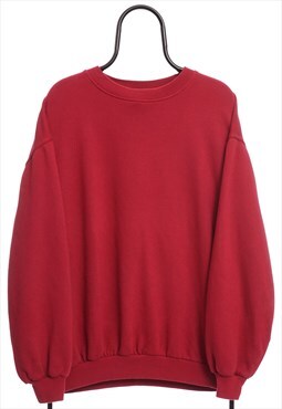 Vintage Basic Line Maroon Plain Sweatshirt