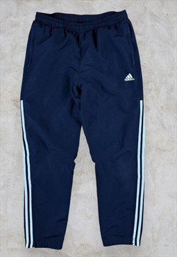 Adidas Track Pants Navy Blue Tracksuit Bottoms Men's Medium