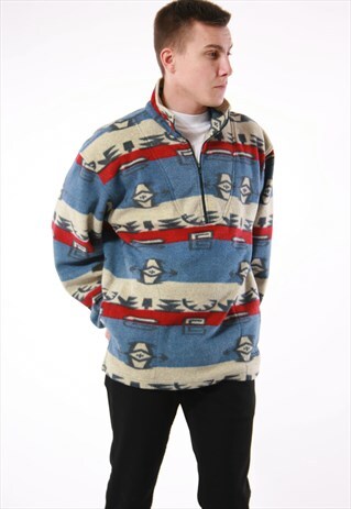 90S VINTAGE ADIDAS FLEECE 1/4 ZIP JUMPER 13891