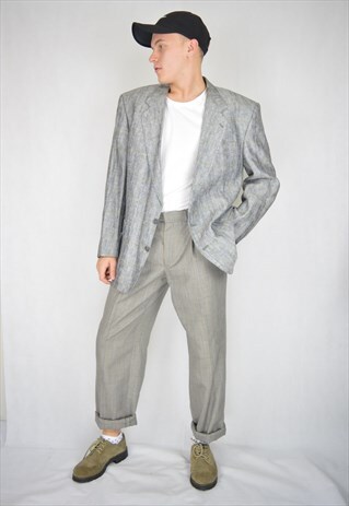 VINTAGE GREY CLASSIC PARTY BLAZER
