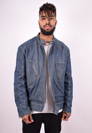 LEVI'S MENS VINTAGE DENIM JACKET XL BLUE 90'S