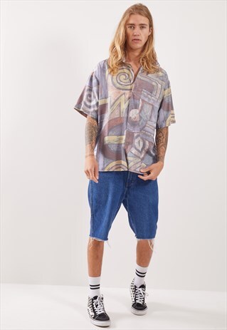 VINTAGE PATTERNED FESTIVAL SHORT SLEEVE SHIRT