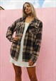 CHECK FLANNEL SHIRT IN BROWN