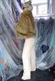 VINTAGE Y2K RAVE SHEARLING FLUFFY PENNY-LANE SPRING TRENCH