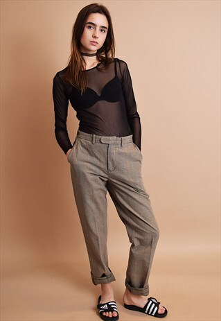 90'S RETRO CLASSY OVERSIZED HIGHWAISTED TROUSERS