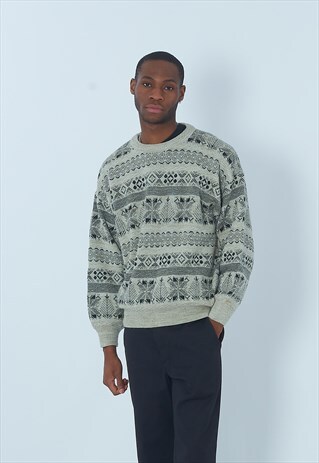 VINTAGE DHAGA KNITTED JUMPER