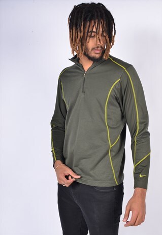 VINTAGE NIKE 1/4 ZIP SWEATSHIRT GREEN