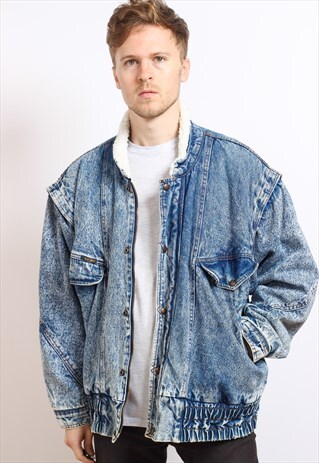 VINTAGE FLEECE LINED DENIM JACKET