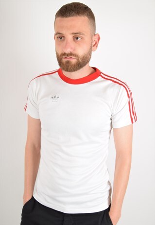 VINTAGE ADIDAS FOOTBALL SHIRT / JERSEY MADE IN W-GERMANY