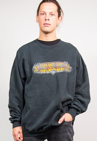 90'S HARLEY DAVIDSON FLAME LOGO SWEATSHIRT SWEATER