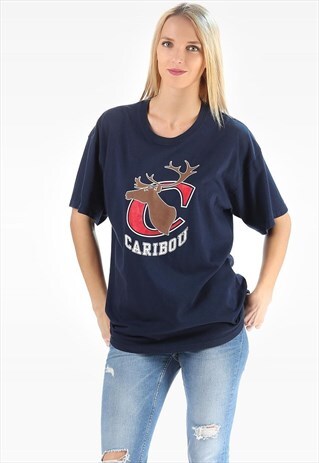 CARTOON TEE SHIRT DEER PRINT