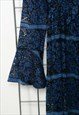 VINTAGE Y2K DRESS BLUE SIZE UK 10-12