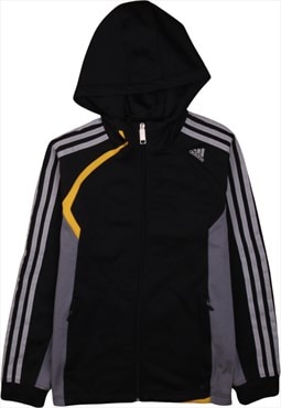 Vintage 90's Adidas Hoodie Full Zip Up Black Medium