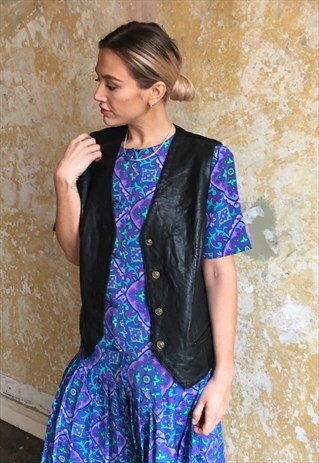 LEATHER LOOK WAISTCOAT