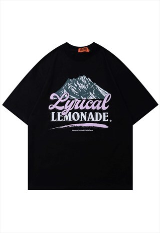 KALODIS SNOW MOUNTAIN PRINT LOOSE TRENDY T-SHIRT
