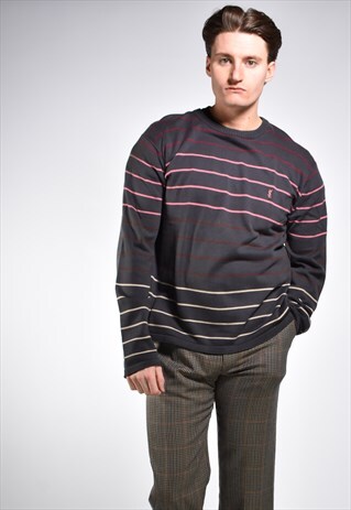 VINTAGE YVES SAINT LAURENT YSL STRIPED JUMPER