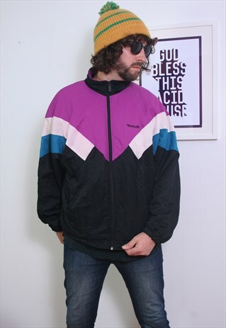 REEBOK 90'S VINTAGE SHELL JACKET , OVER SIZED ,XL