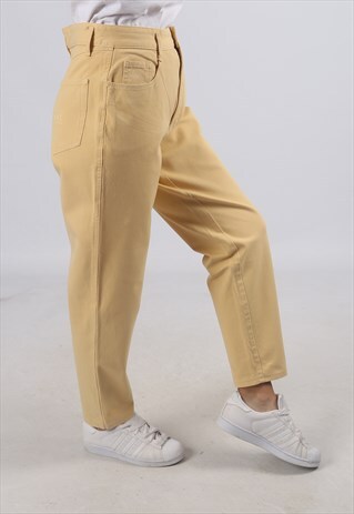 VINTAGE MAC HIGH WAISTED JEANS TAPERED LEG UK 14 (C3E)