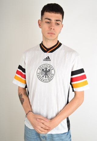 VINTAGE ADIDAS GERMANY FOOTBALL SHIRT MADE IN ENGLAND 2808