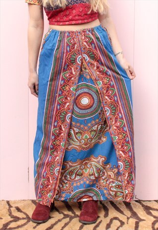 VINTAGE INDIAN PRINT MAXI SKIRT