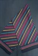 70'S VINTAGE JAEGER BLACK STRIPE LADIES THIN SCARF