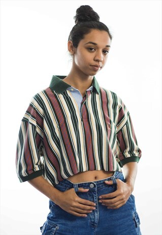 VINTAGE TOMMY HILFIGER LOGO REWORKED CROP TOP 90S L 7.4