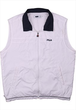 Fila 90's Vest Sleeveless Full Zip Up Gilet XLarge White