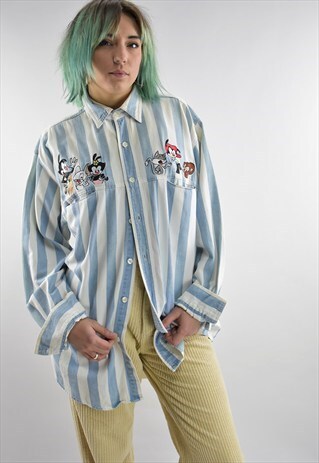 VINTAGE AUTHENTIC WARNER BROS ANIMANIACS STRIPED SHIRT