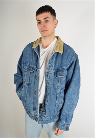 RARE THICK VINTAGE VALENTINO DENIM JACKET MADE IN ITALY