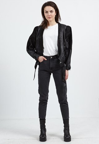 VINTAGE BLACK NA LEATHER JACKET