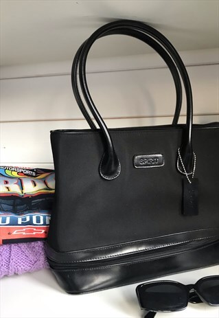 VINTAGE Y2K BLACK SPIRIT 90S SQUARE SHOULDER HANDBAG
