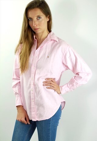 PINK RALPH LAUREN SHIRT BUTTON SHIRT PINK POLO