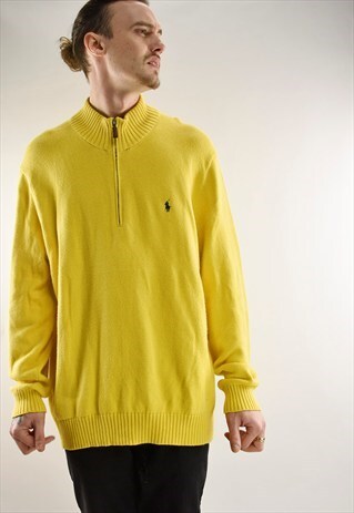 VINTAGE 90S RALPH LAUREN ZIP COLLAR JUMPER