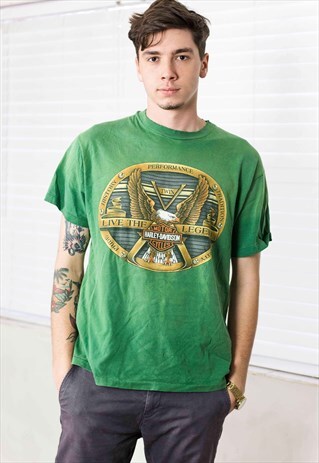 VINTAGE HARLEY-DAVIDSON T-SHIRT LOGO 90S L 7.8
