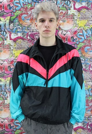 VINTAGE 90S SHELL JACKET / WINDBREAKER. UNISEX SPORTSWEAR.