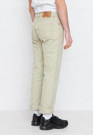 VINTAGE LIGHT GREEN LEVI'S 501 FIT DENIM JEANS