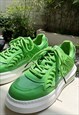 AIR SOLE TRAINERS NEON RETRO CLASSIC SNEAKERS IN GREEN