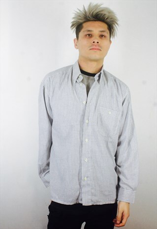 VINTAGE 90S CHECK MINIMAL FLANNEL SHIRT