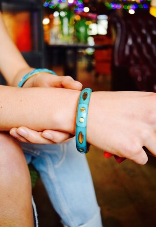 SOFIA TURQUOISE AND GOLD BANGLE