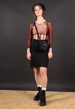 90'S ABSTRACT PATTERN MESH TOP BY JPG