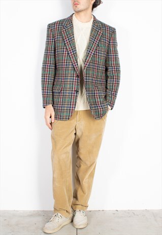 MEN'S DIOR COLORFUL CHECKED BLAZER