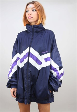 VINTAGE OVERSIZED ADIDAS WINDBREAKER FESTIVAL SHELL JACKET