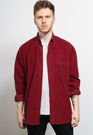 VINTAGE CORDUROY CORD SHIRT PURPLE