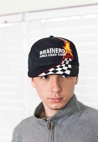 VINTAGE BRAINERD RACING CAP LOGO 90S ONE SIZE 2.4